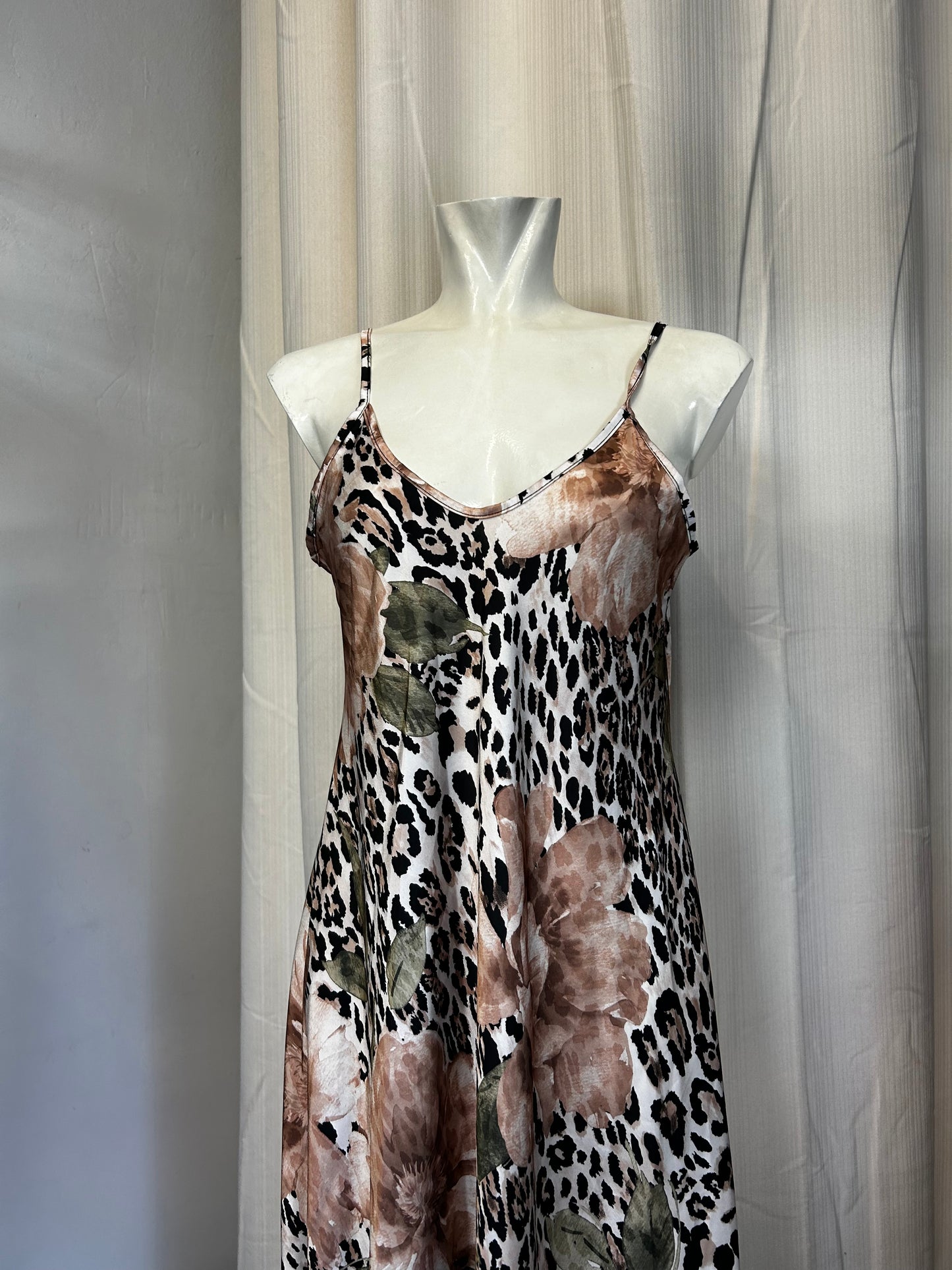 Animal print maxi dress