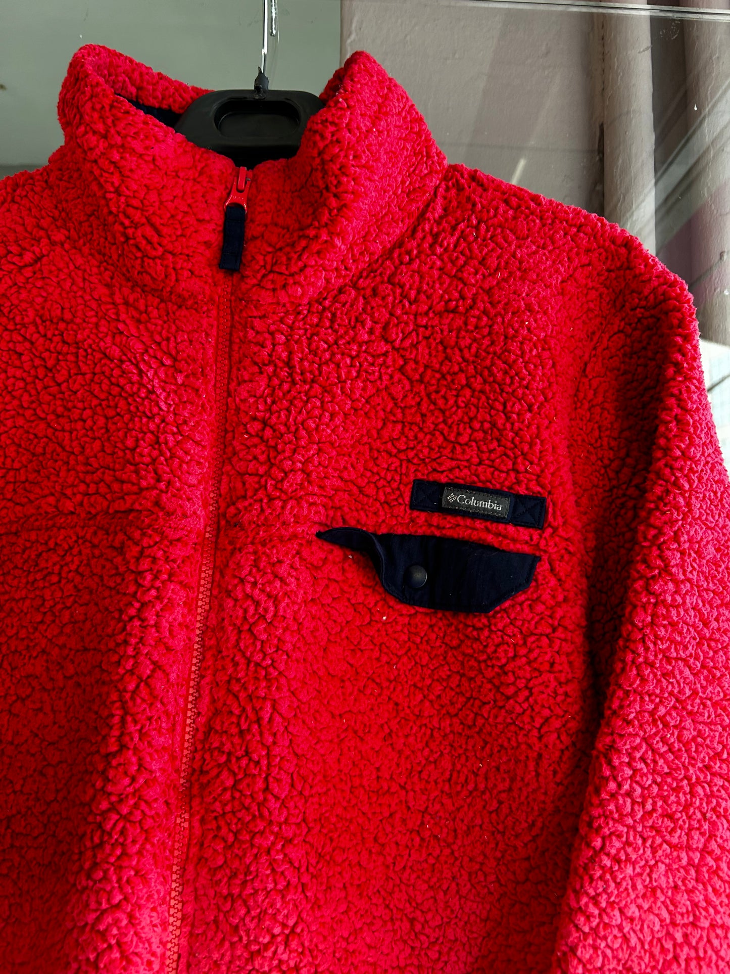 Columbia pink bouckle fleece