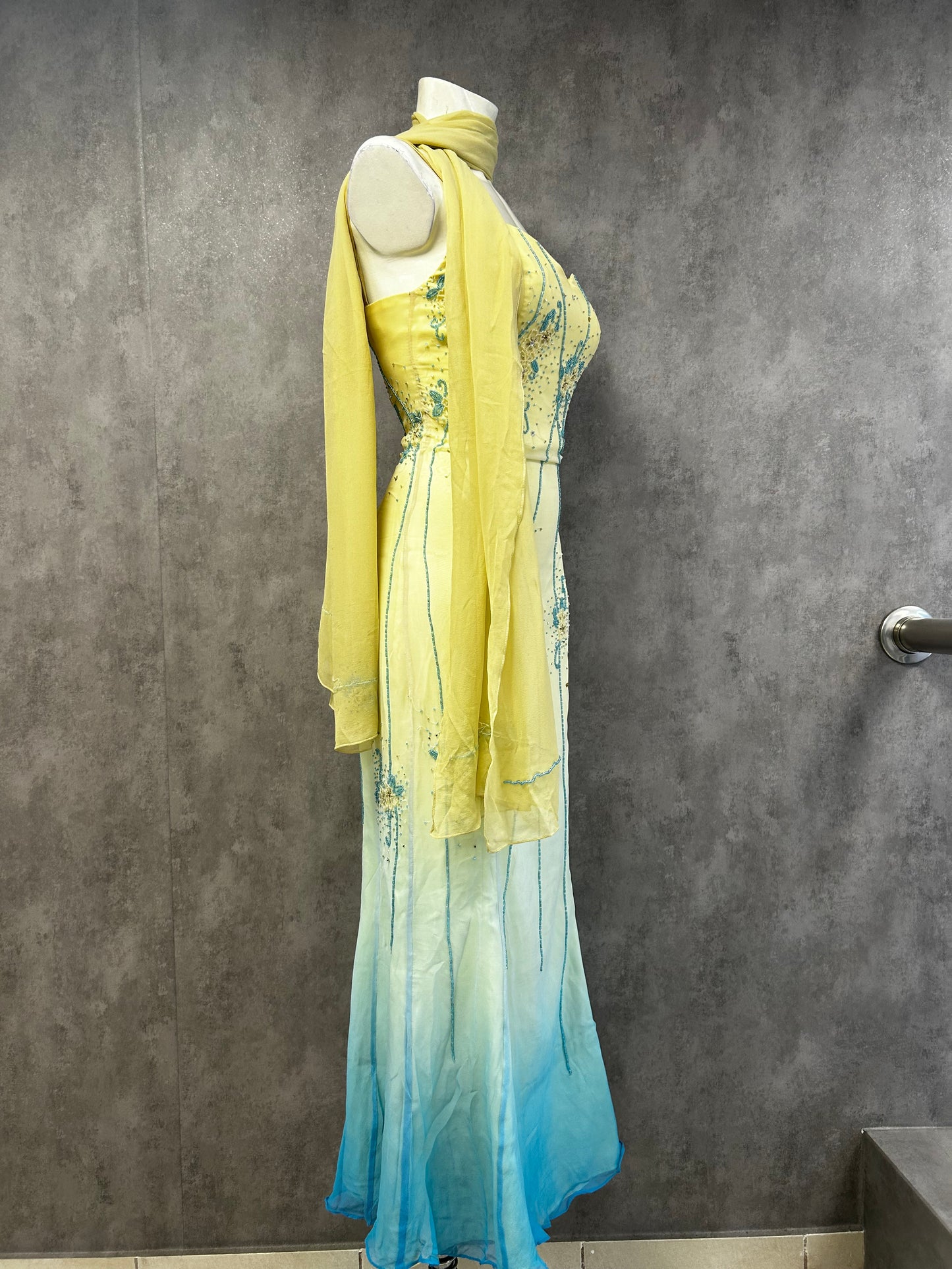 Vintage maxi beaded dress
