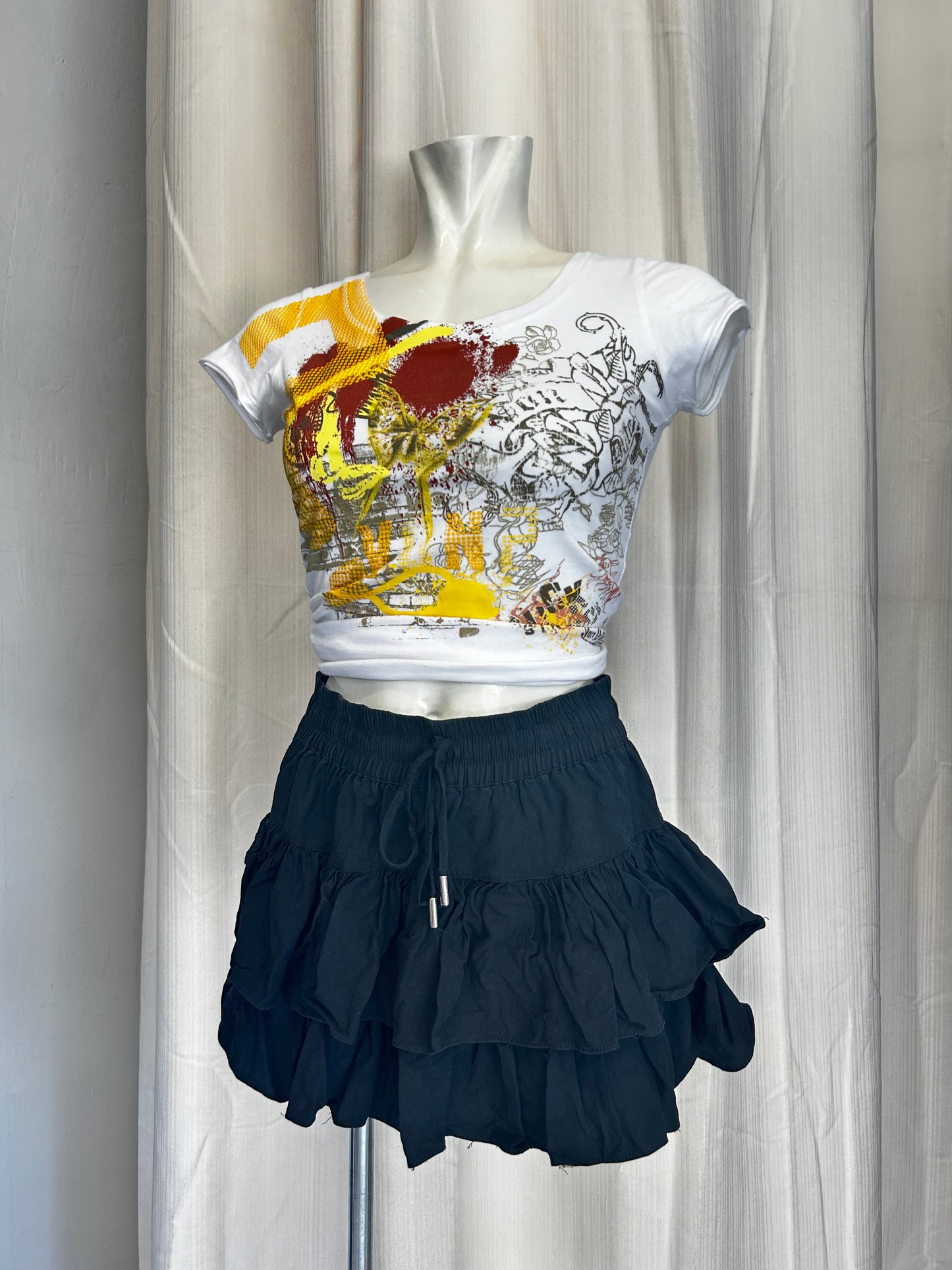 Ava & ever Black ruffle skirt with shorts