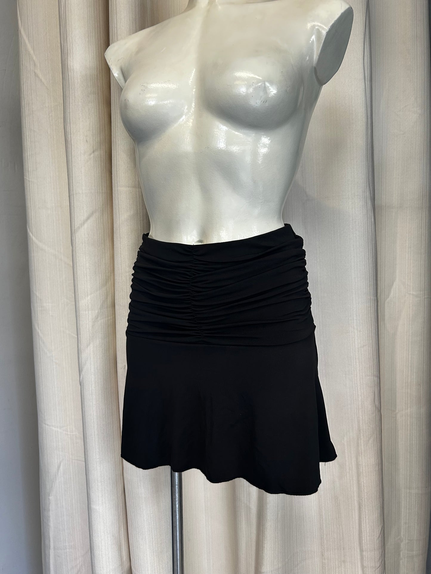 Black mini skirt