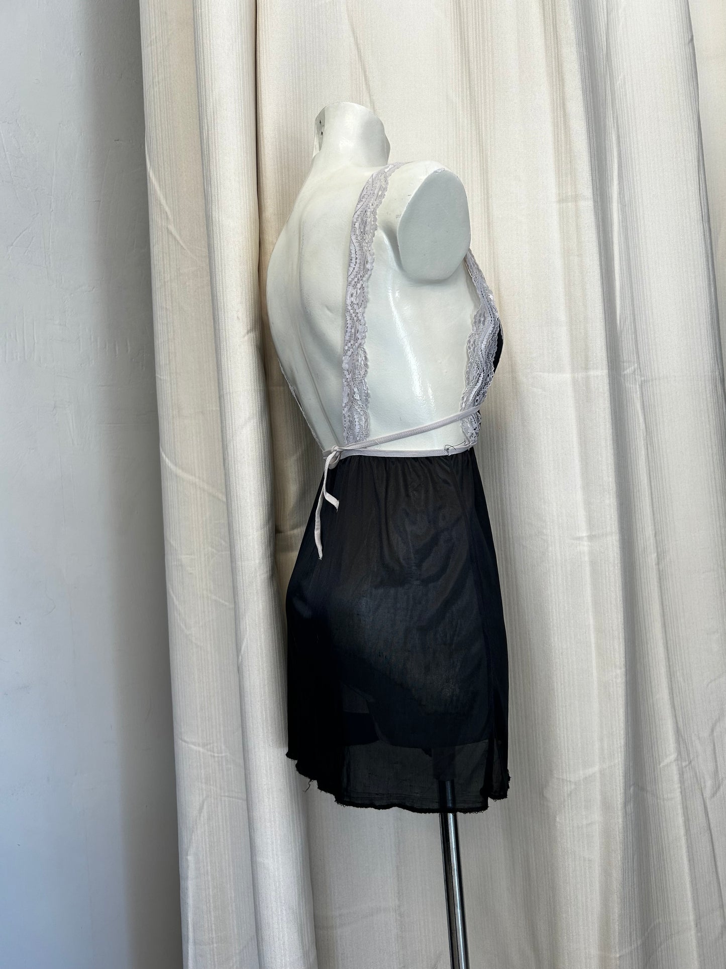 B&W mesh top - babydoll