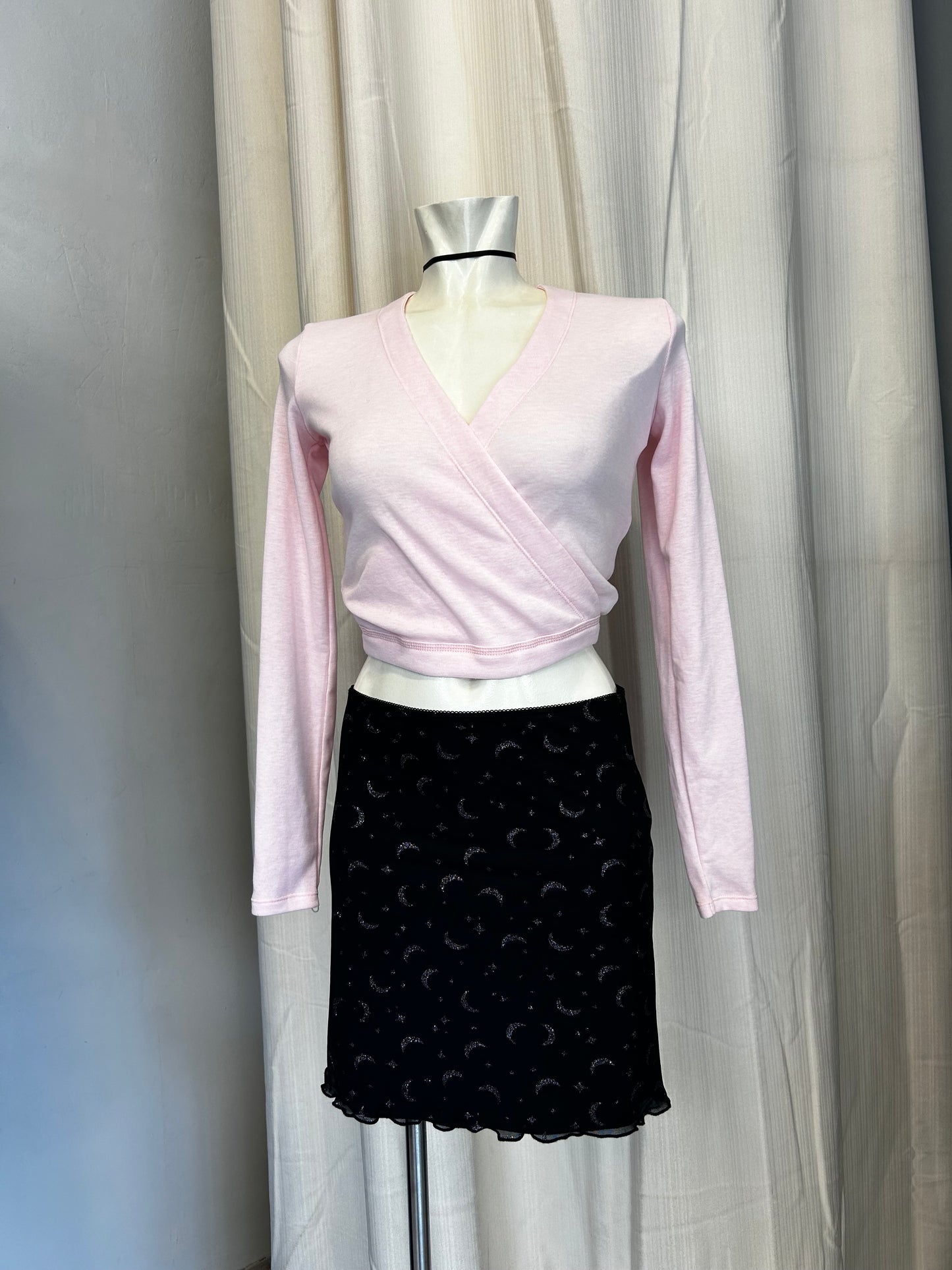 Baby pink cropped top
