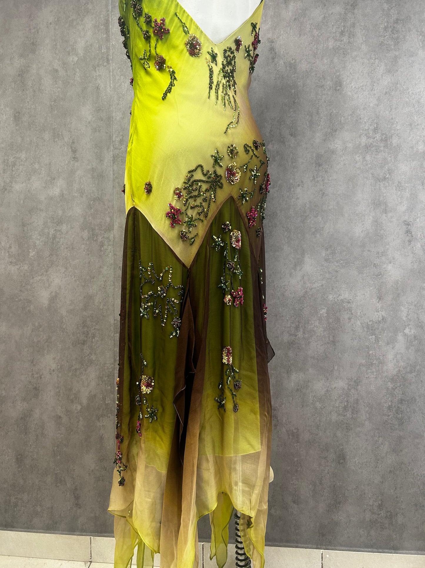 Vintage beaded maxi dress