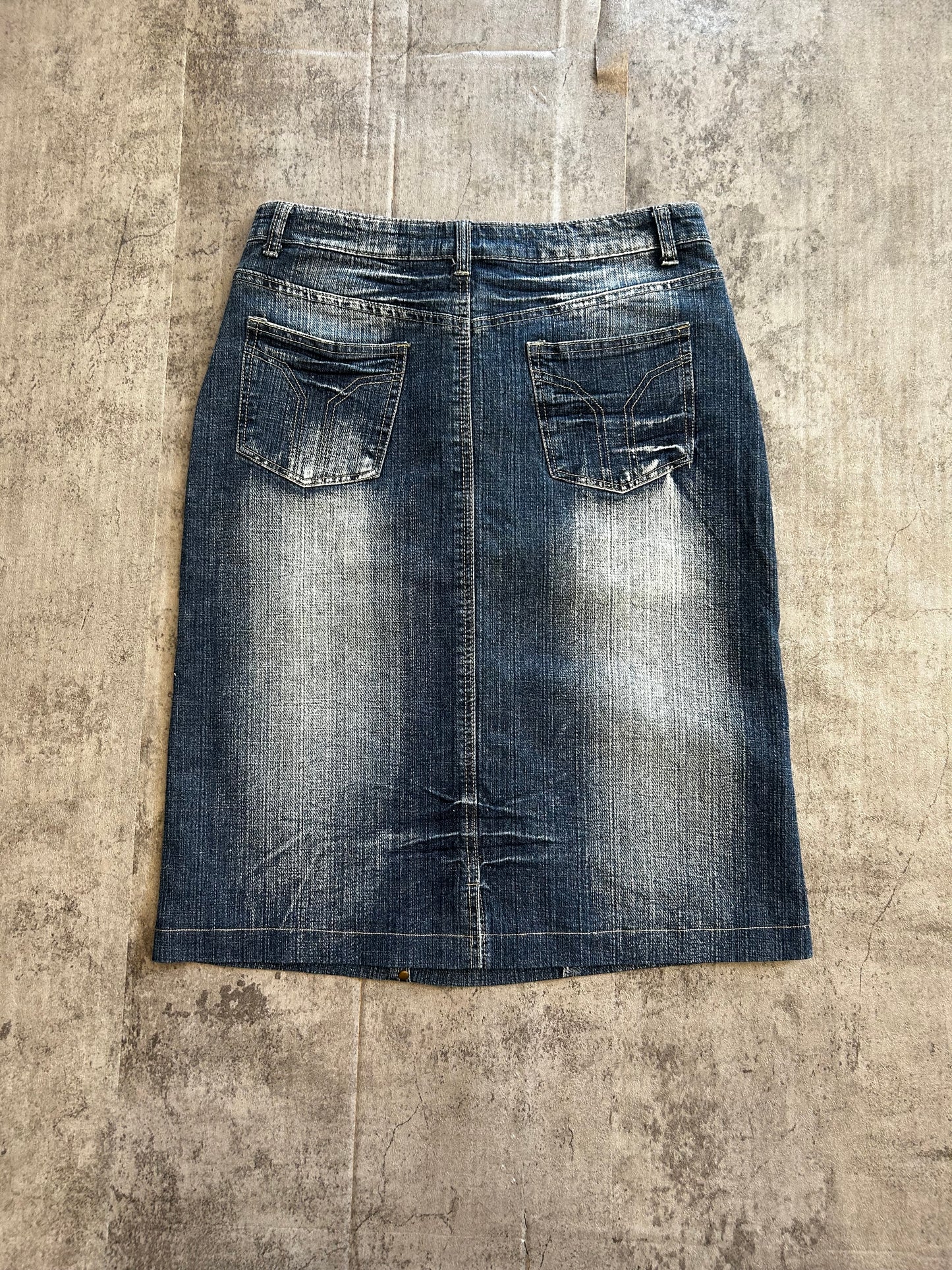 Y2K sequin denim skirt