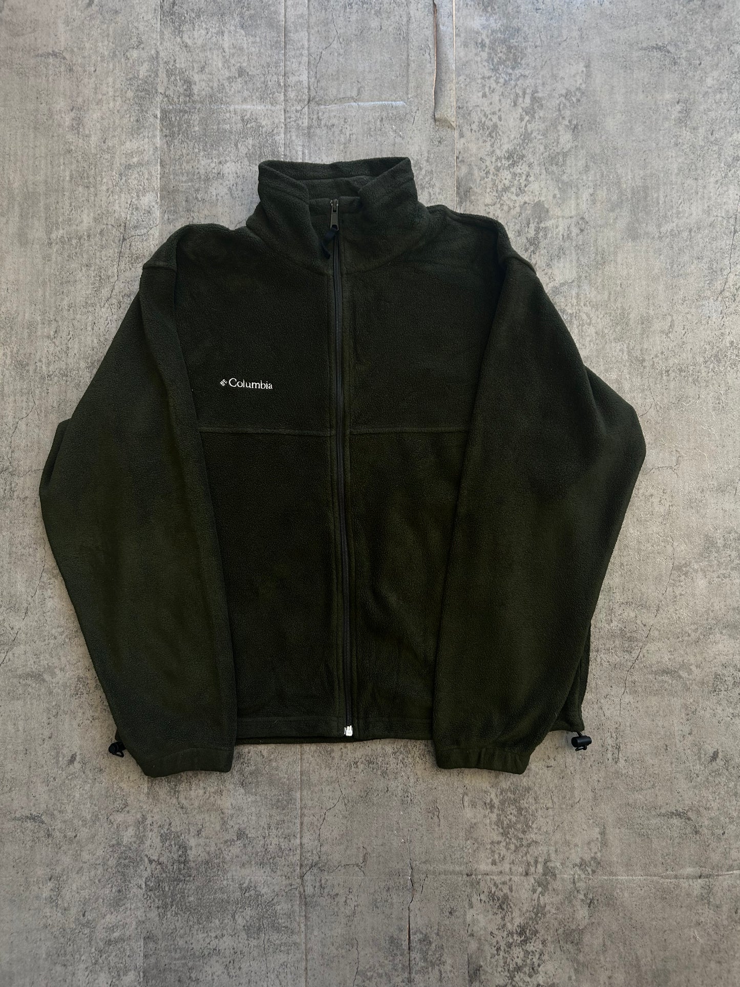 Columbia dark green fleece jacket