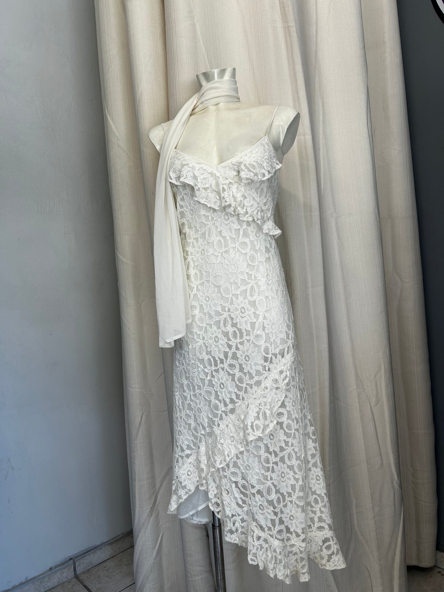 Vintage lace mesh dress