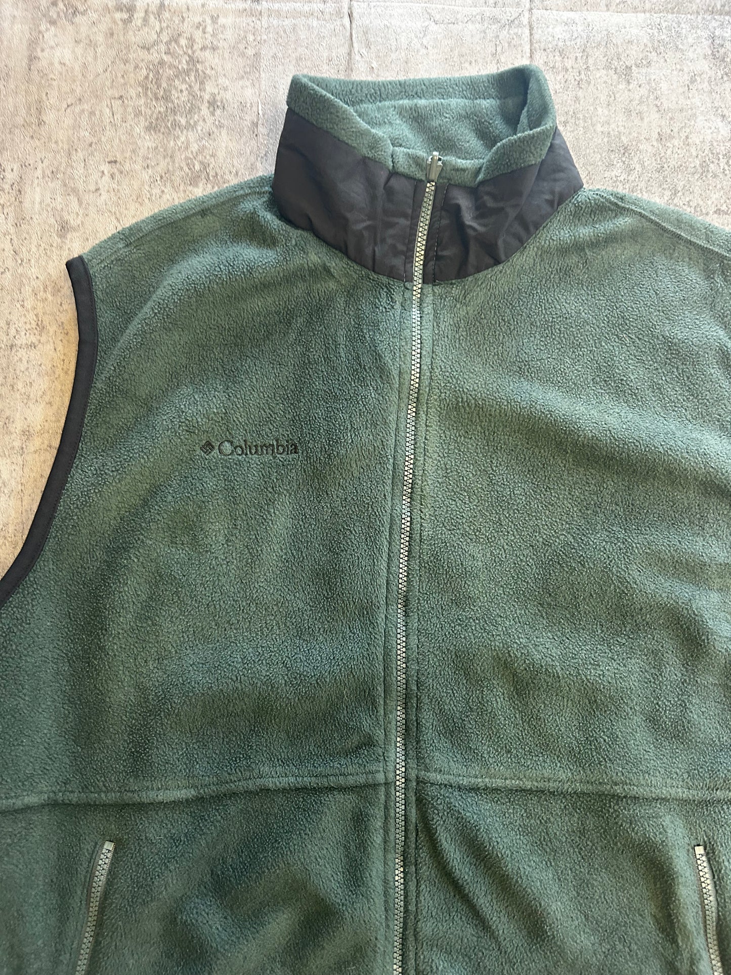 Columbia green fleece vest