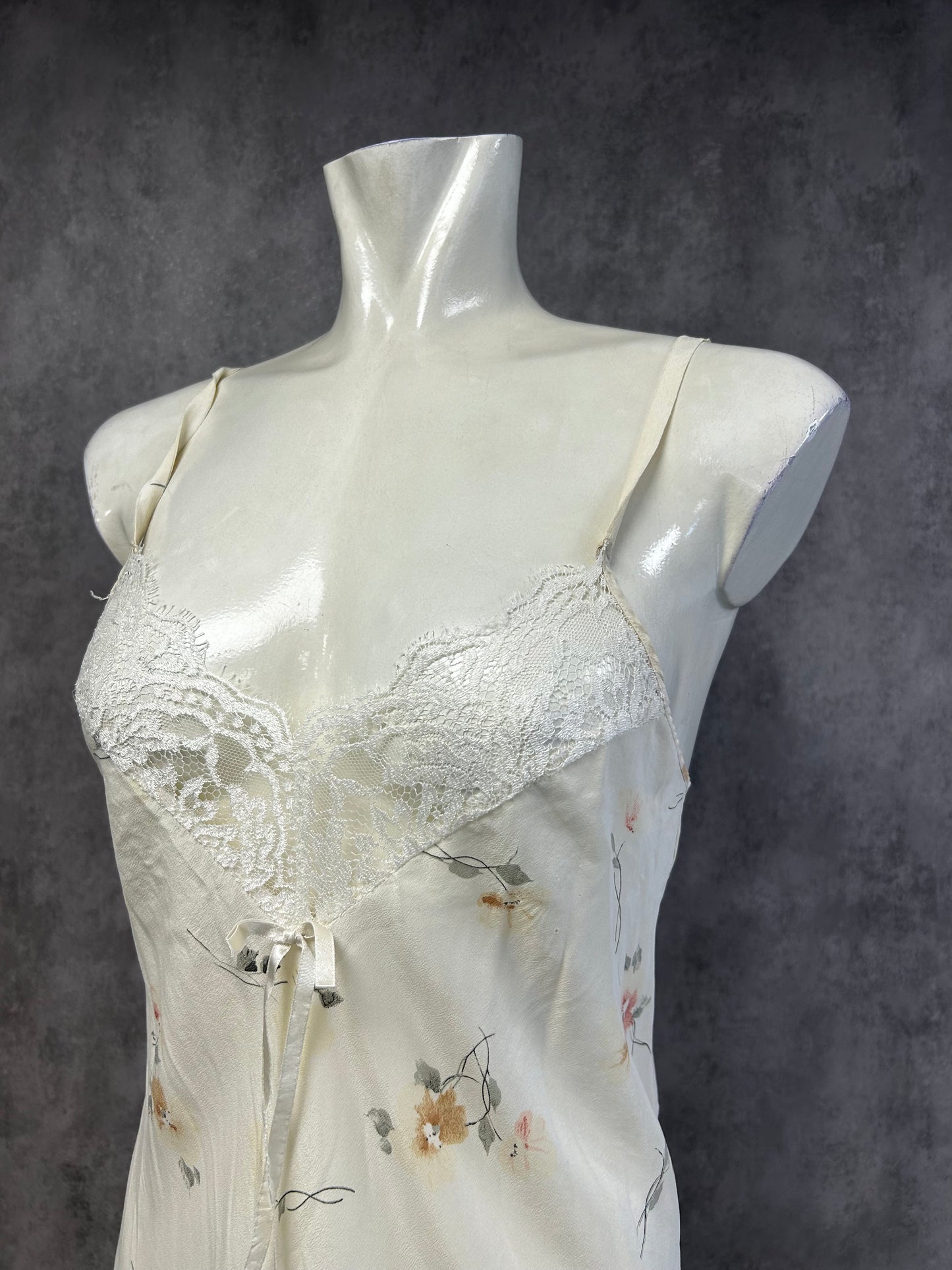 Vintage silk slip dress-night gown