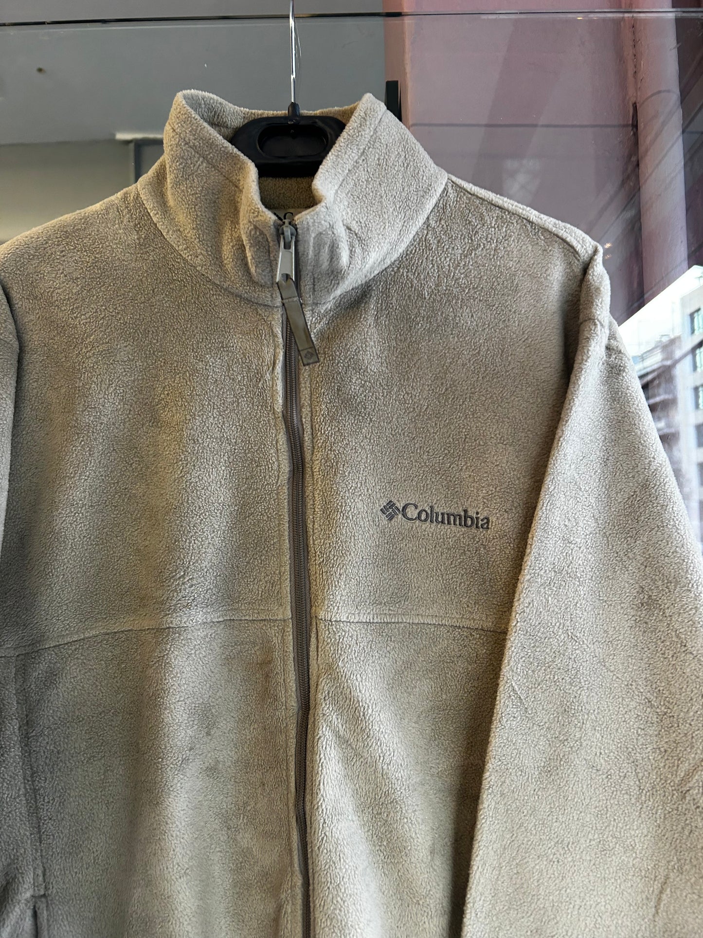 Columbia beige fleece jacket