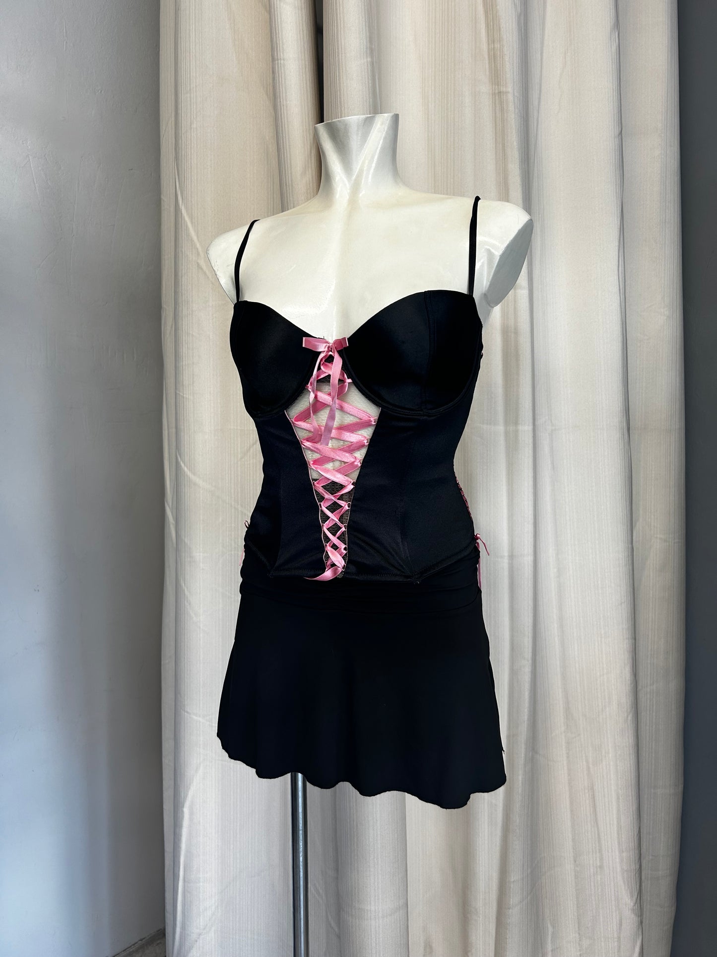Coquette black corset