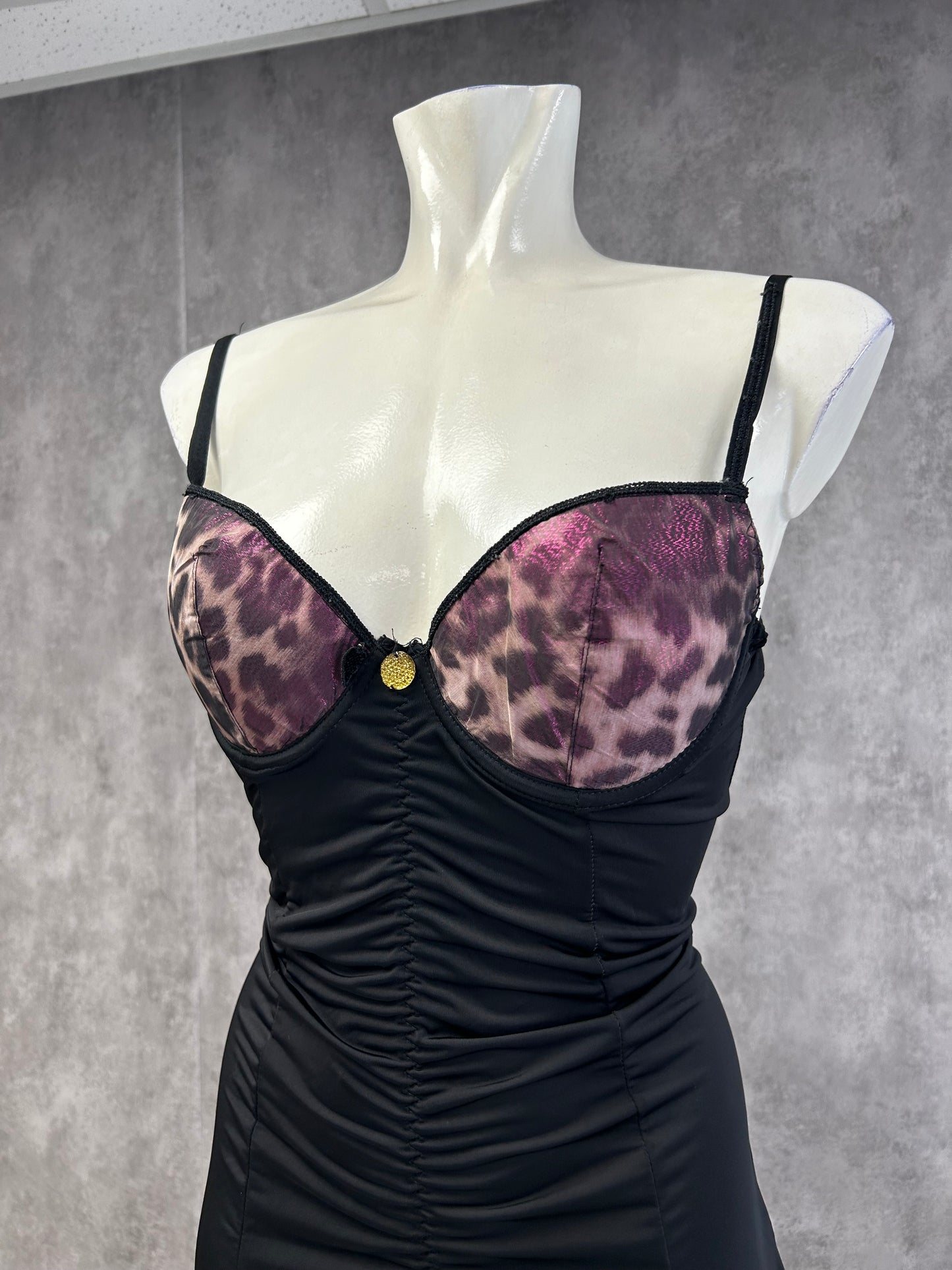 Animal print dark coquette babydoll