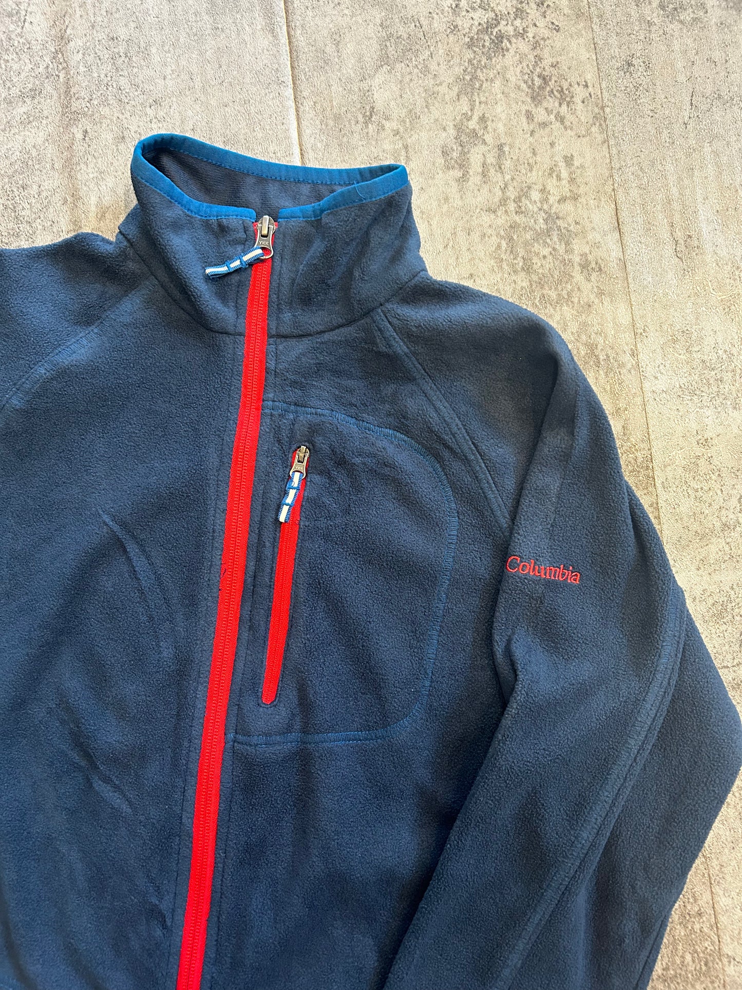 Columbia dark blue fleece jacket