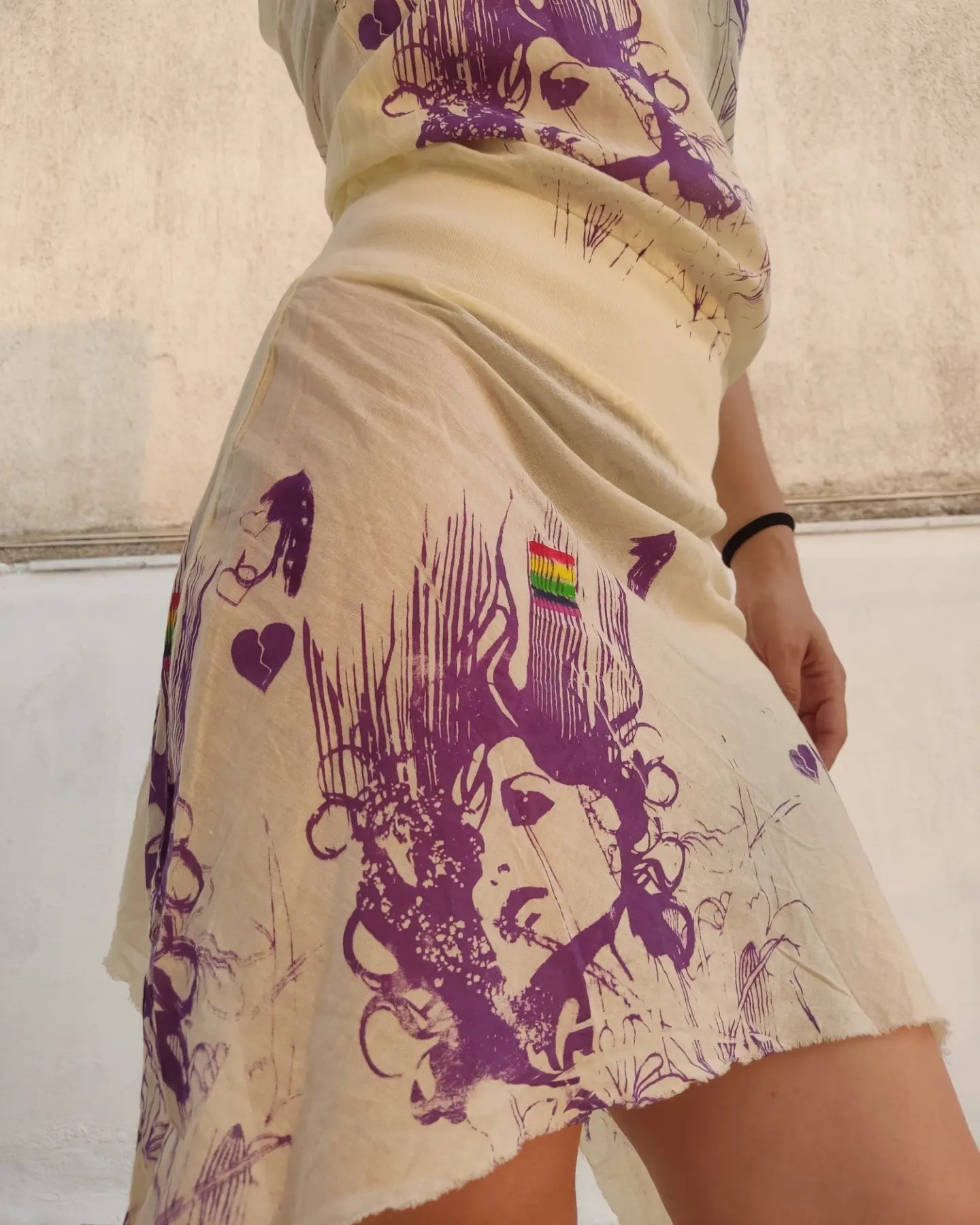 Vintage asymmetric dress