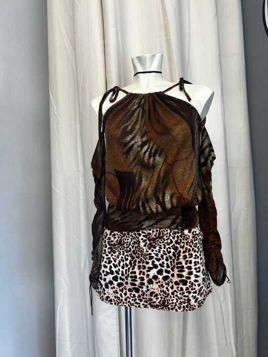 Y2K animal print top