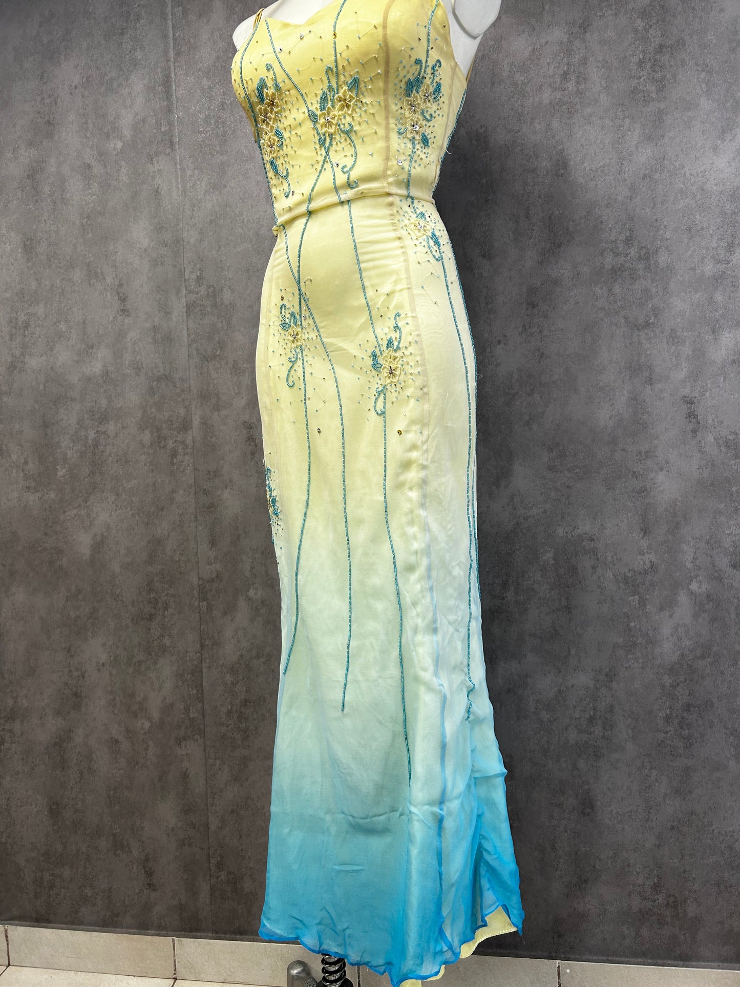 Vintage maxi beaded dress