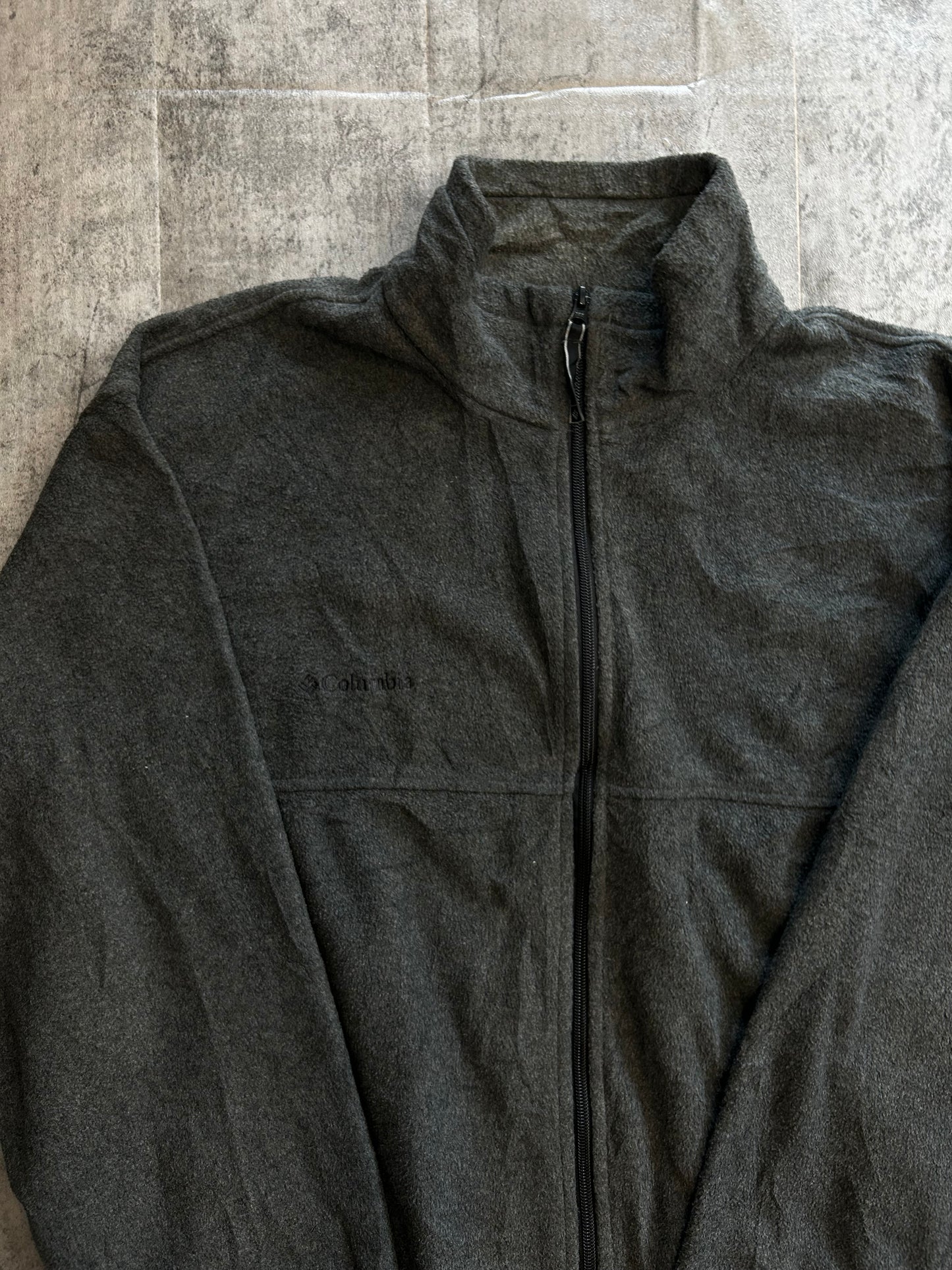 Columbia full zip dark grey fleece