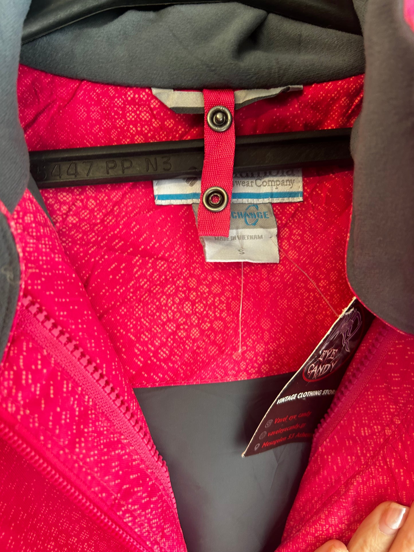 Columbia pink waterproof jacket