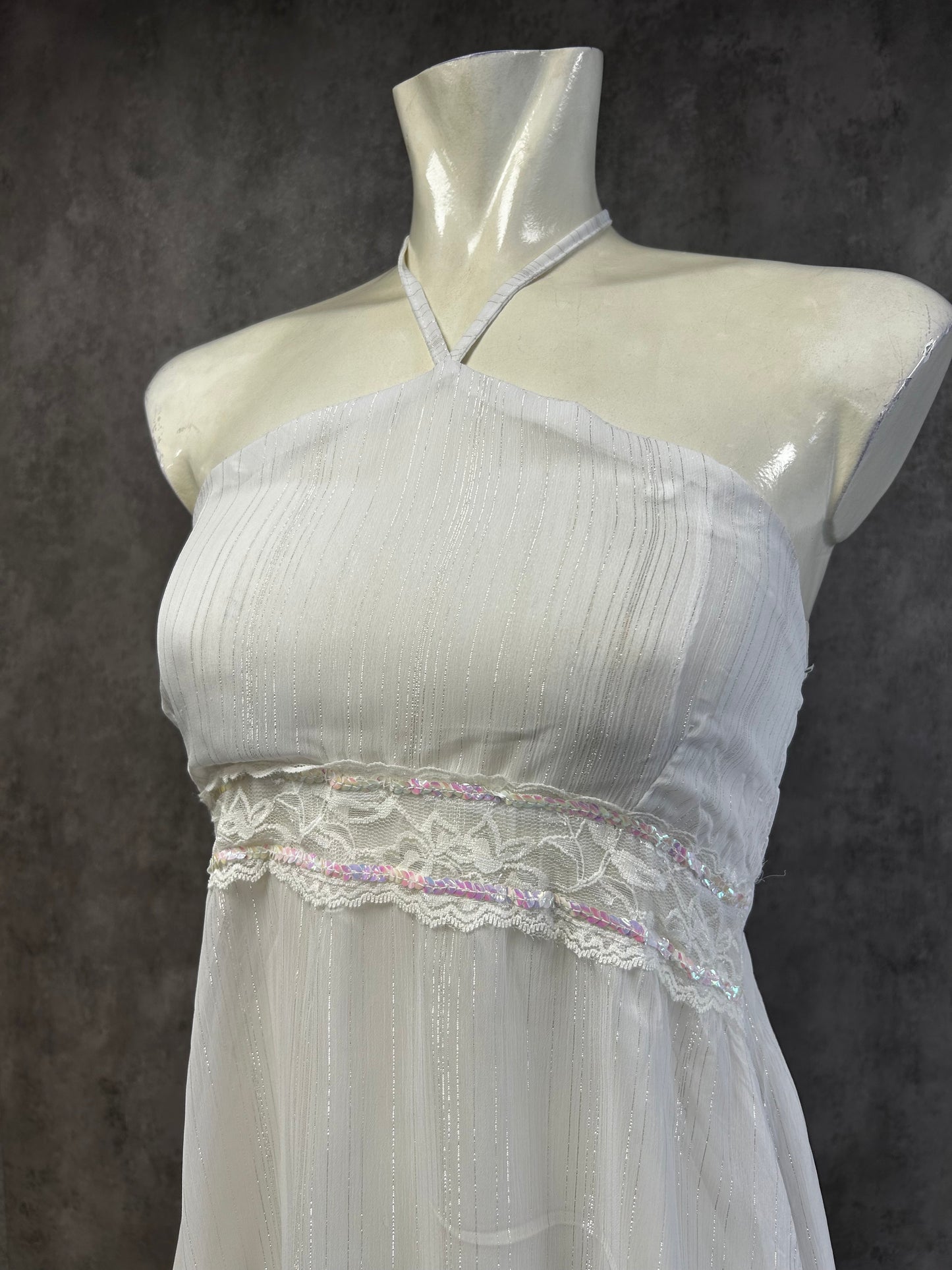 Y2K backless mesh top