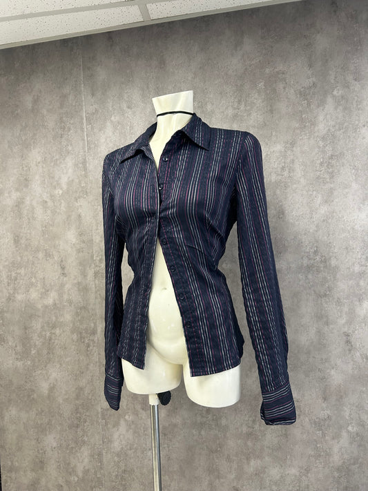 Vintage stripped purple shirt