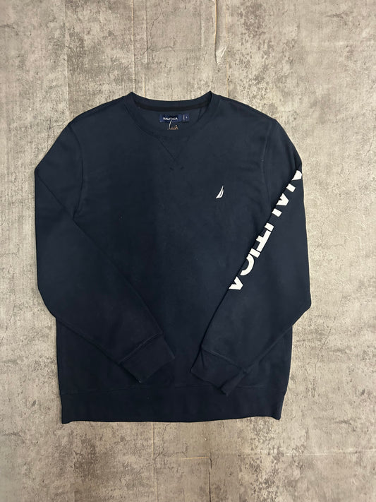 Nautica dark navy blue crewneck