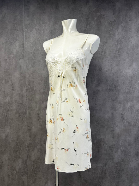 Vintage silk slip dress-night gown