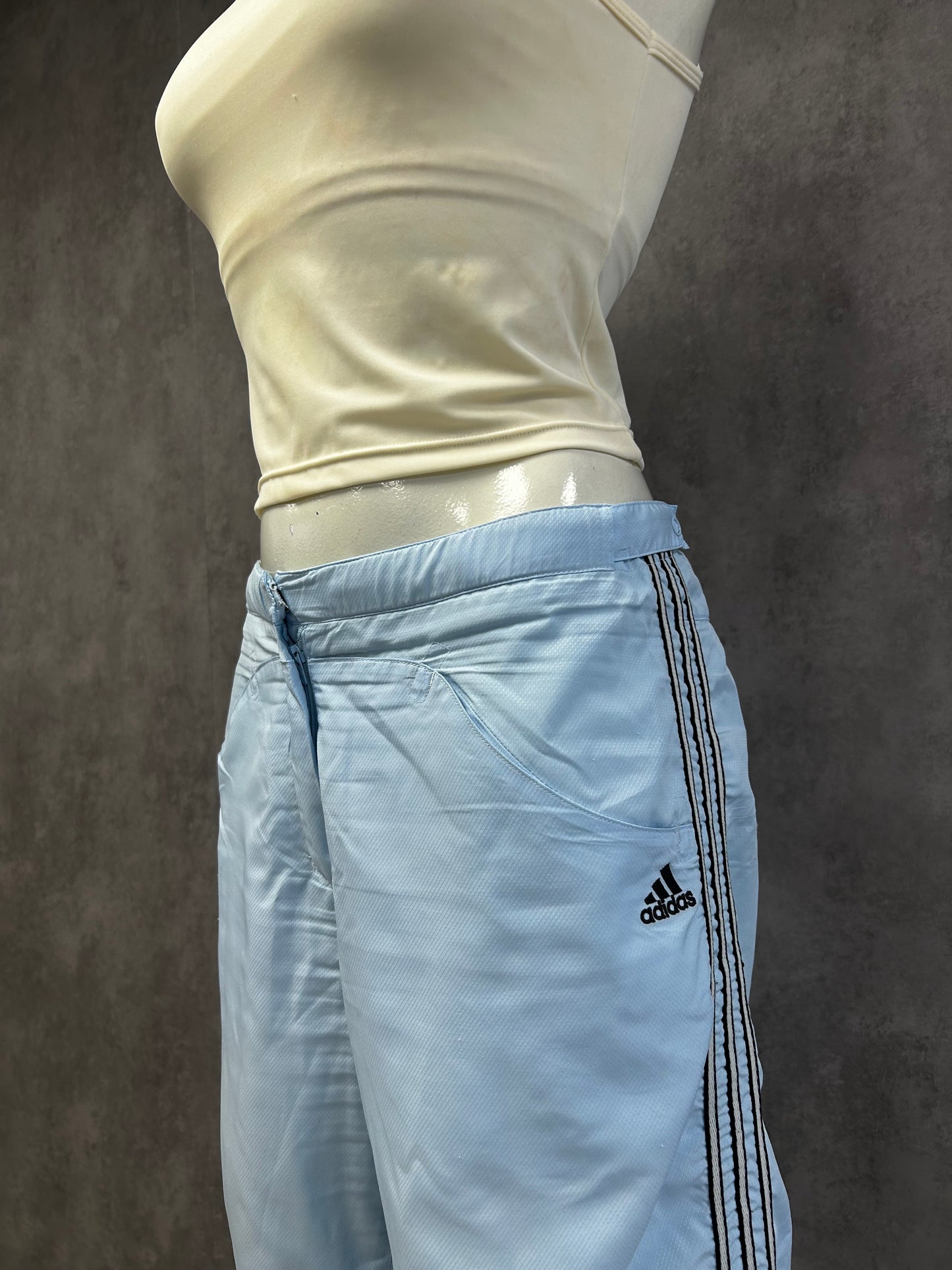 Adidas baby blue capri pants