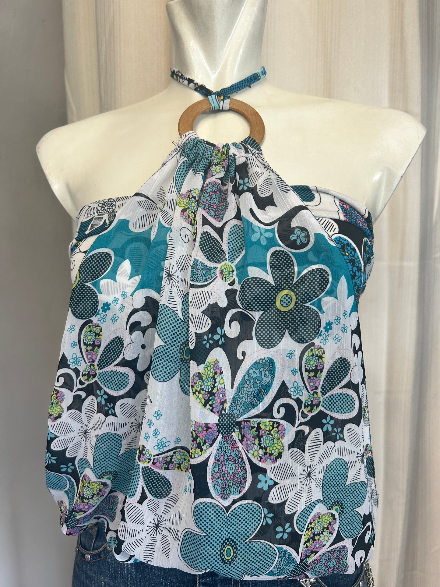 Y2K floral top