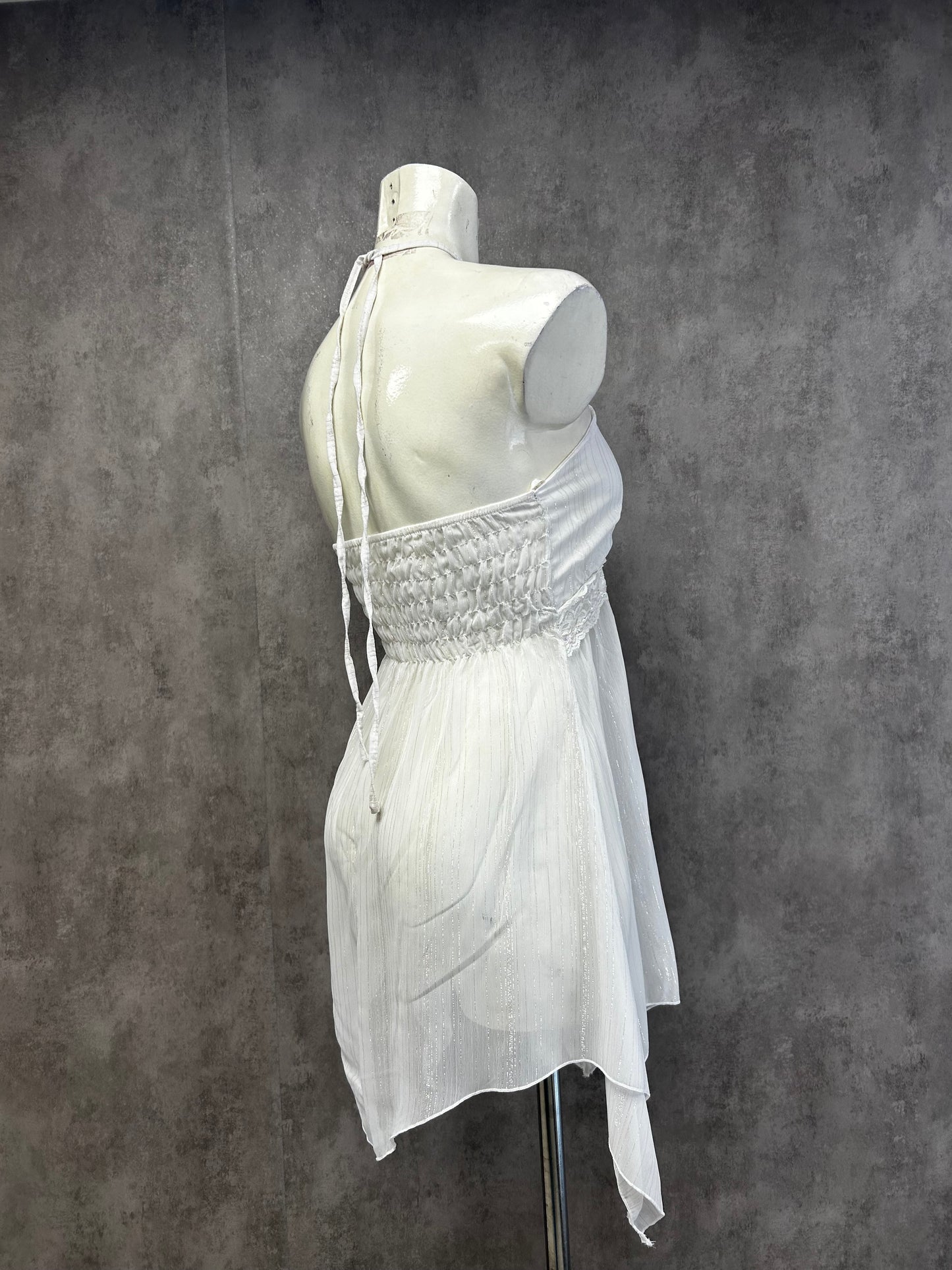 Y2K backless mesh top