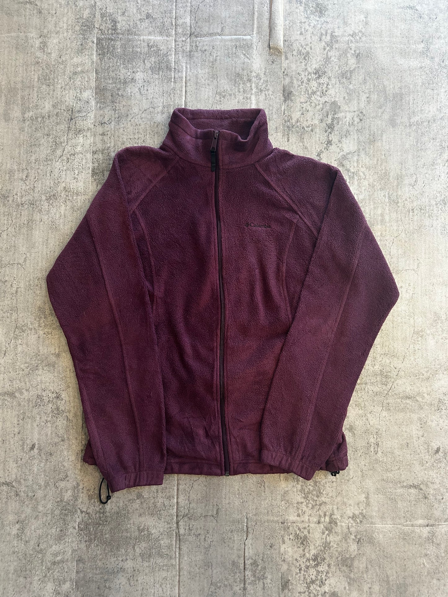 Columbia dark magenta fleece jacket