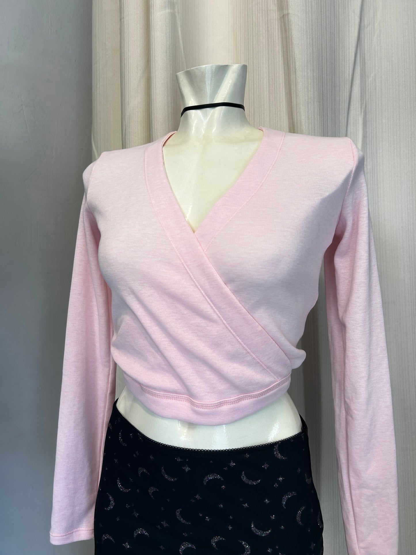 Baby pink cropped top