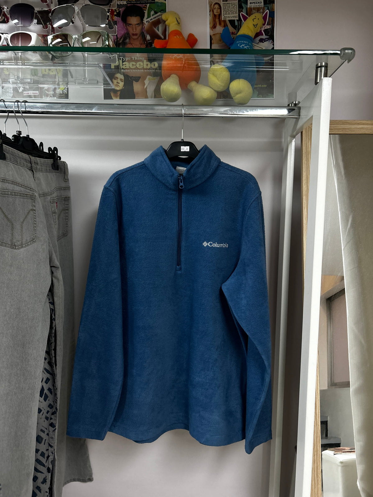 Columbia half zip blue fleece