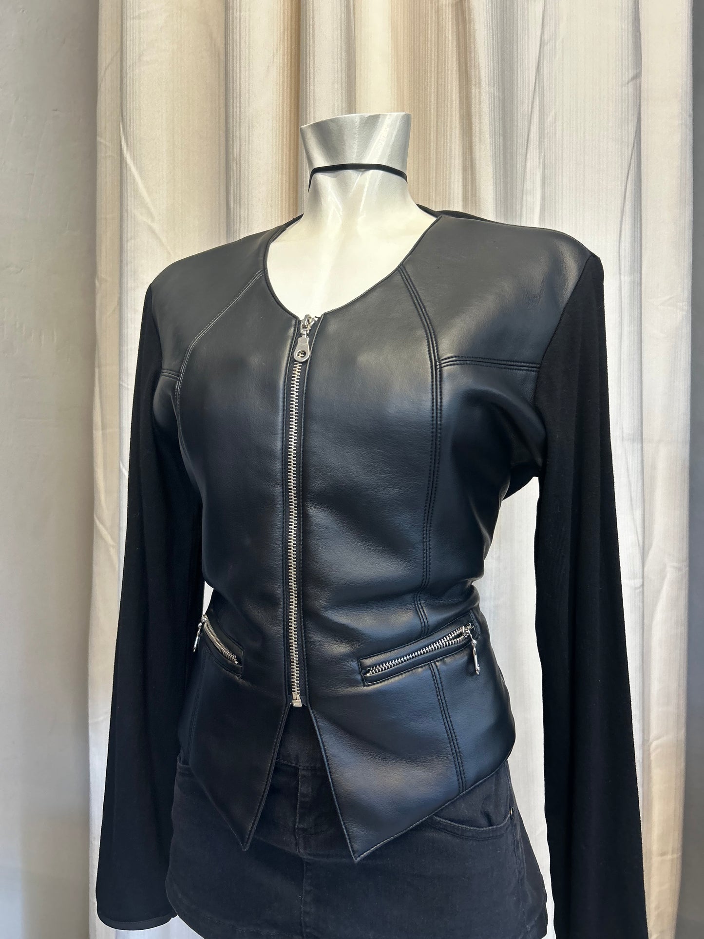 Black leather jacket