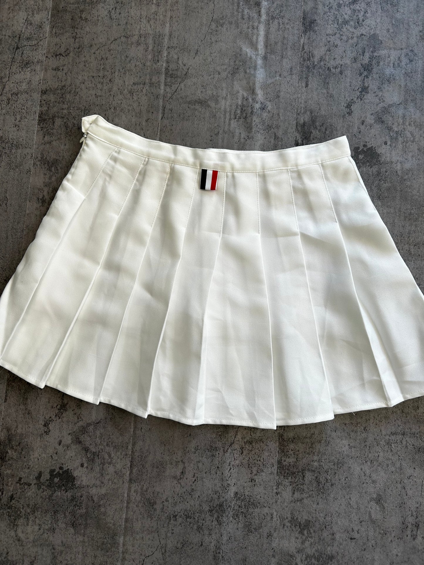 White tennis skirt