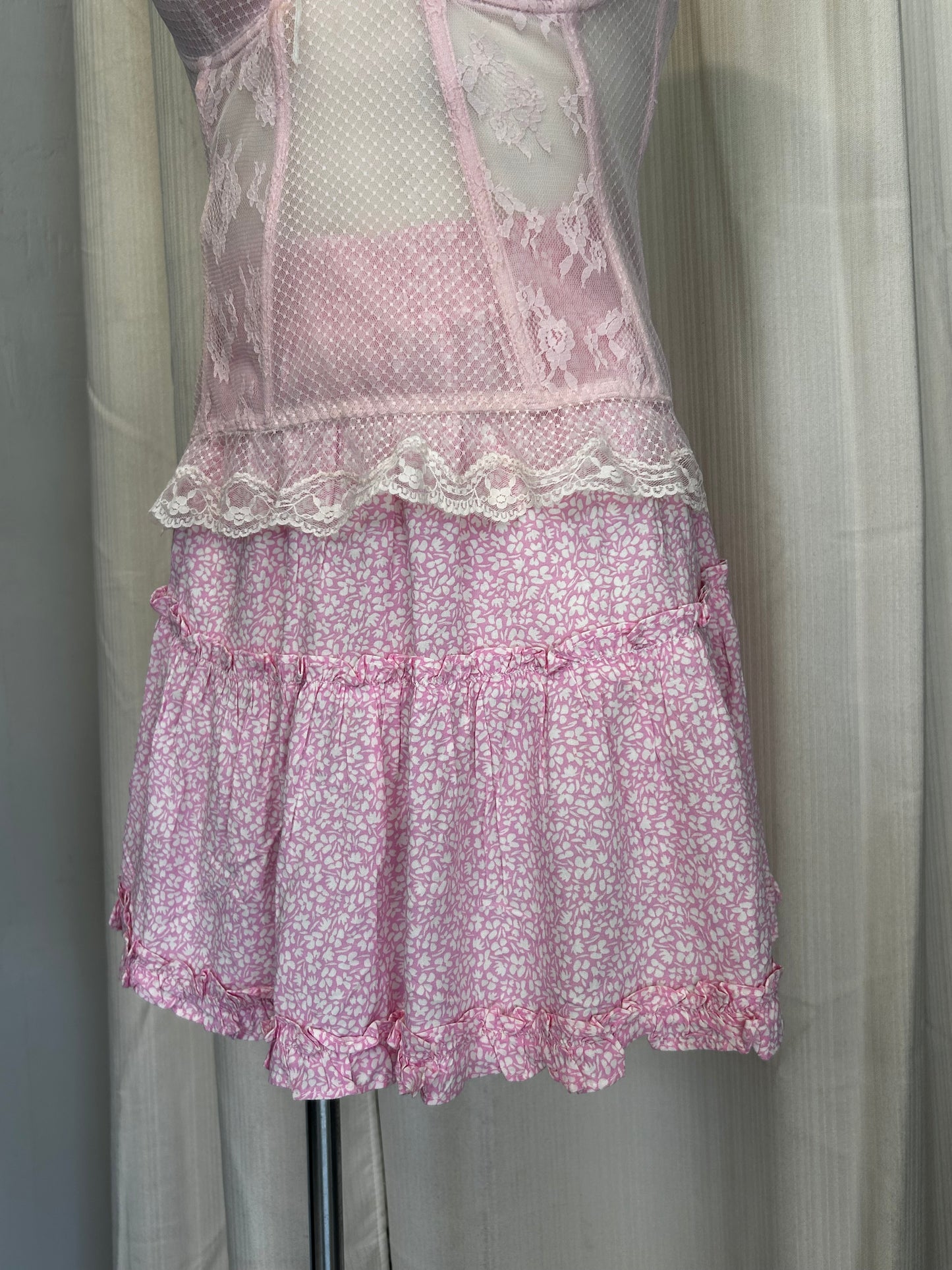 Pink coquette skirt