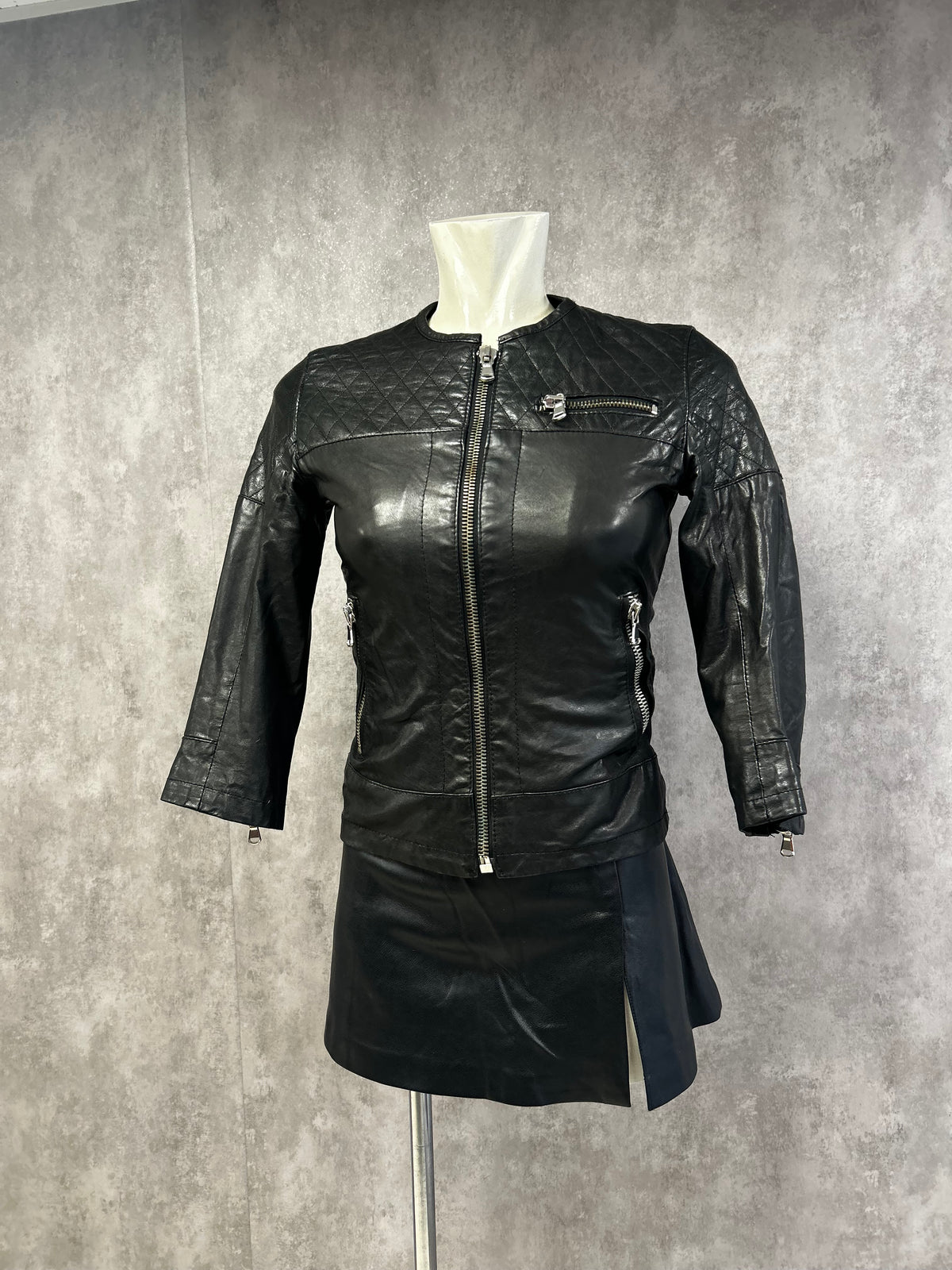 Rococo leather jacket