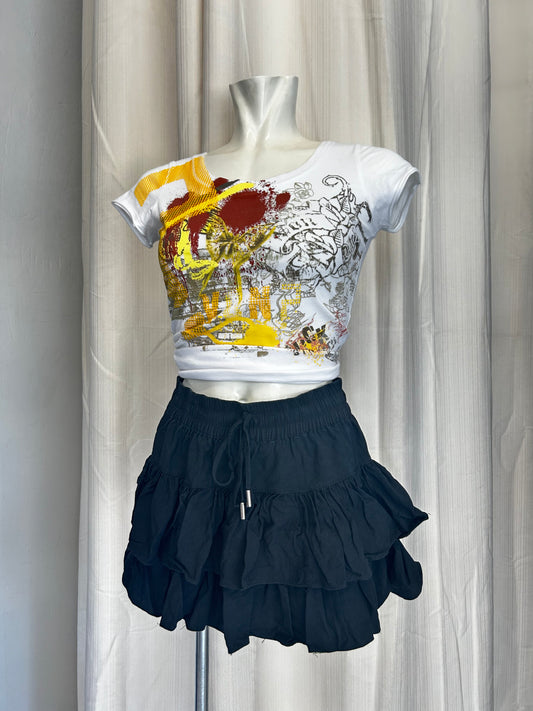 Ava & ever Black ruffle skirt with shorts