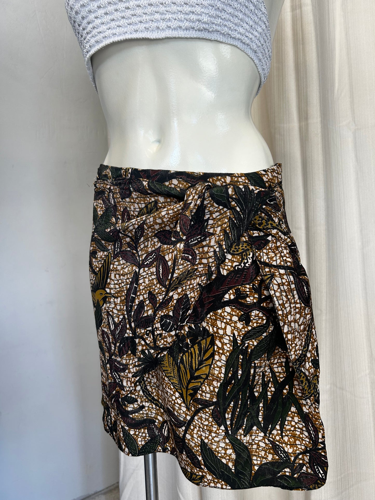 Patterned wrap summer skirt