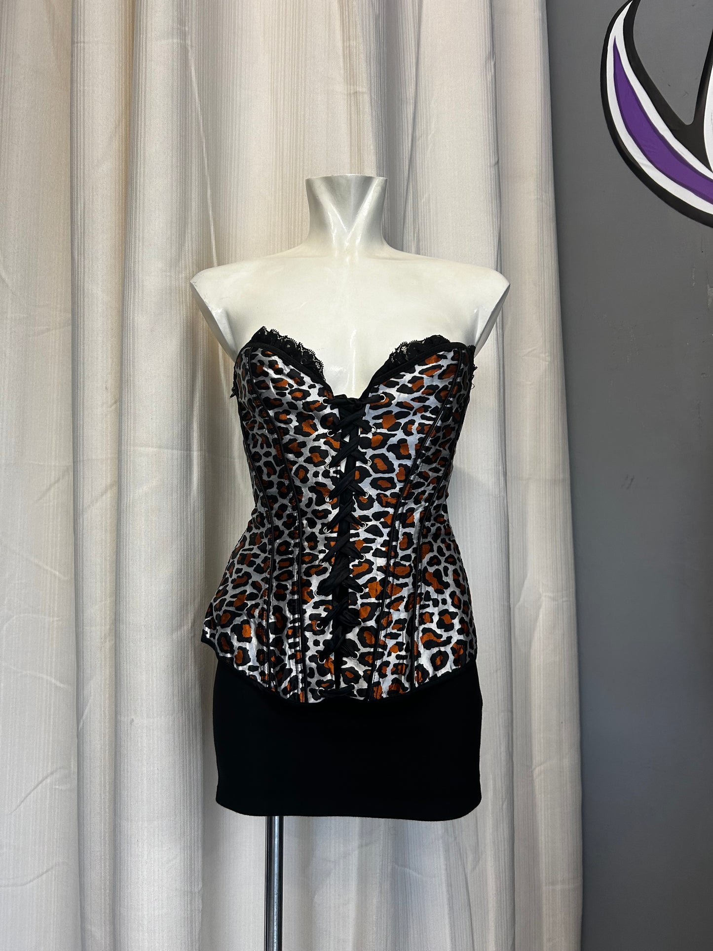 Animal print corset