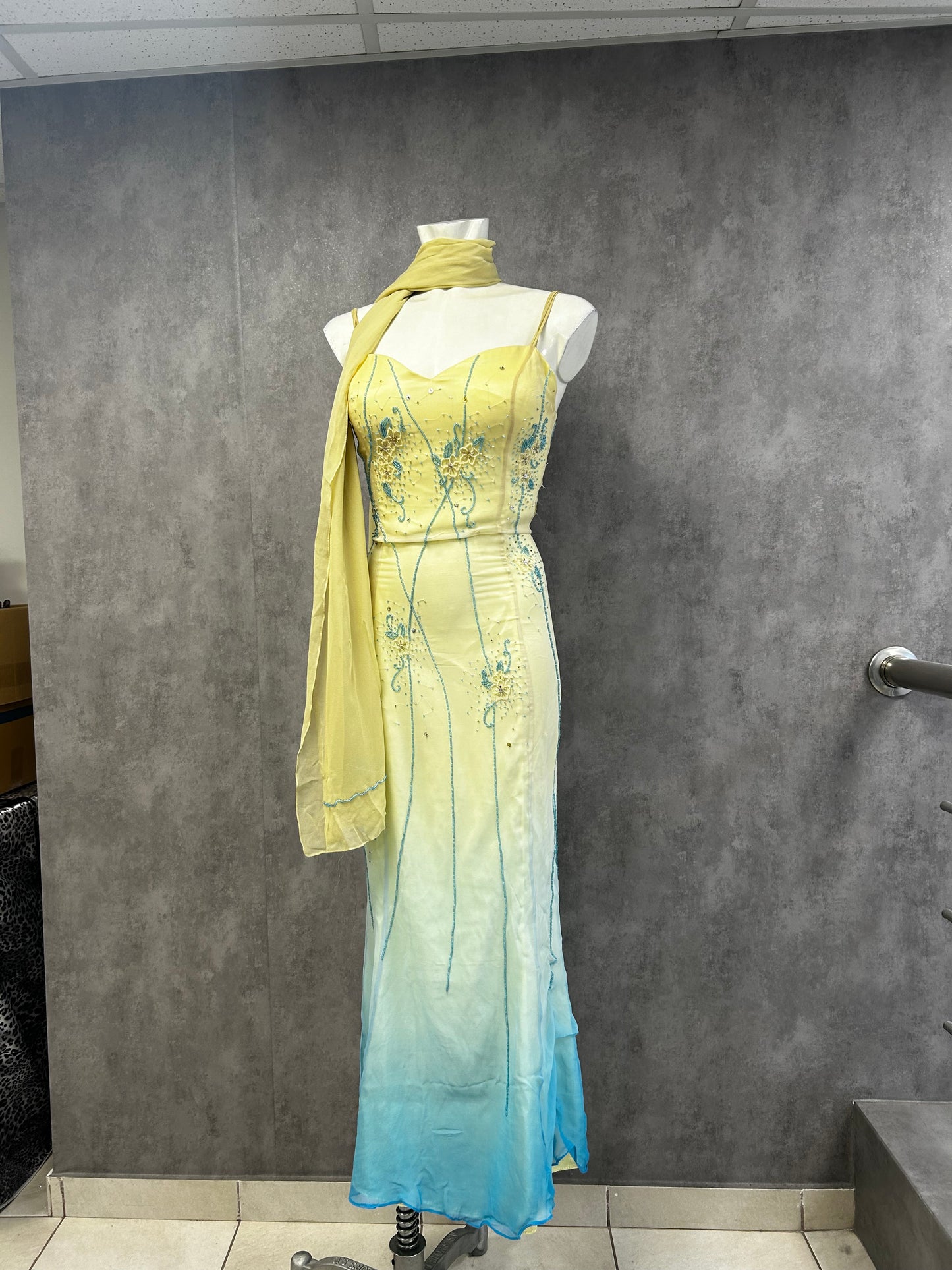 Vintage maxi beaded dress