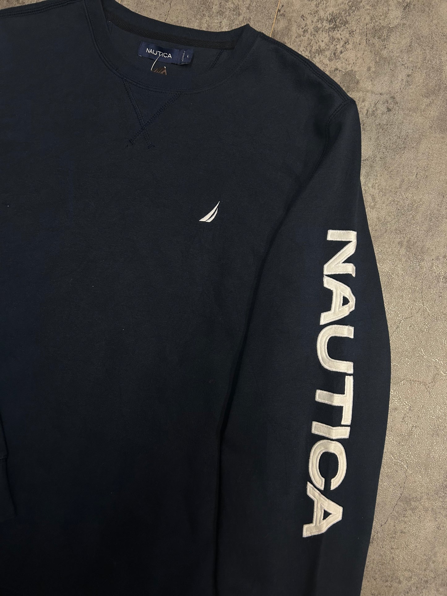 Nautica dark navy blue crewneck