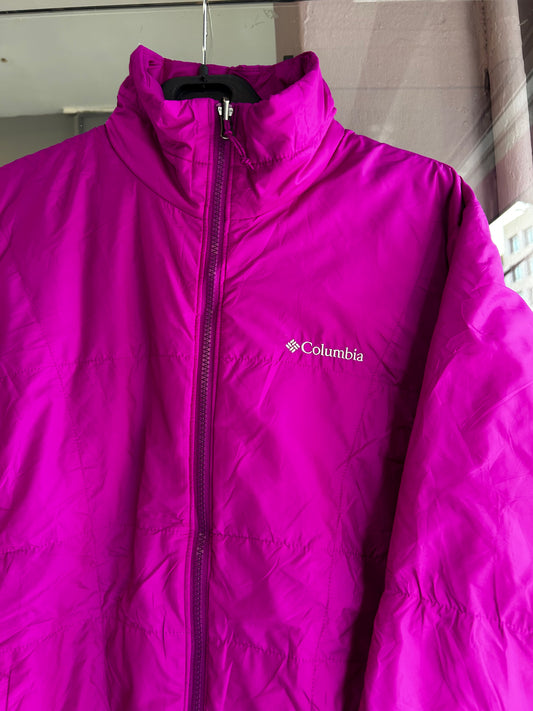 Columbia magenta puffer jacket