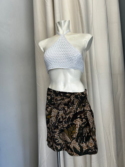 Patterned wrap summer skirt