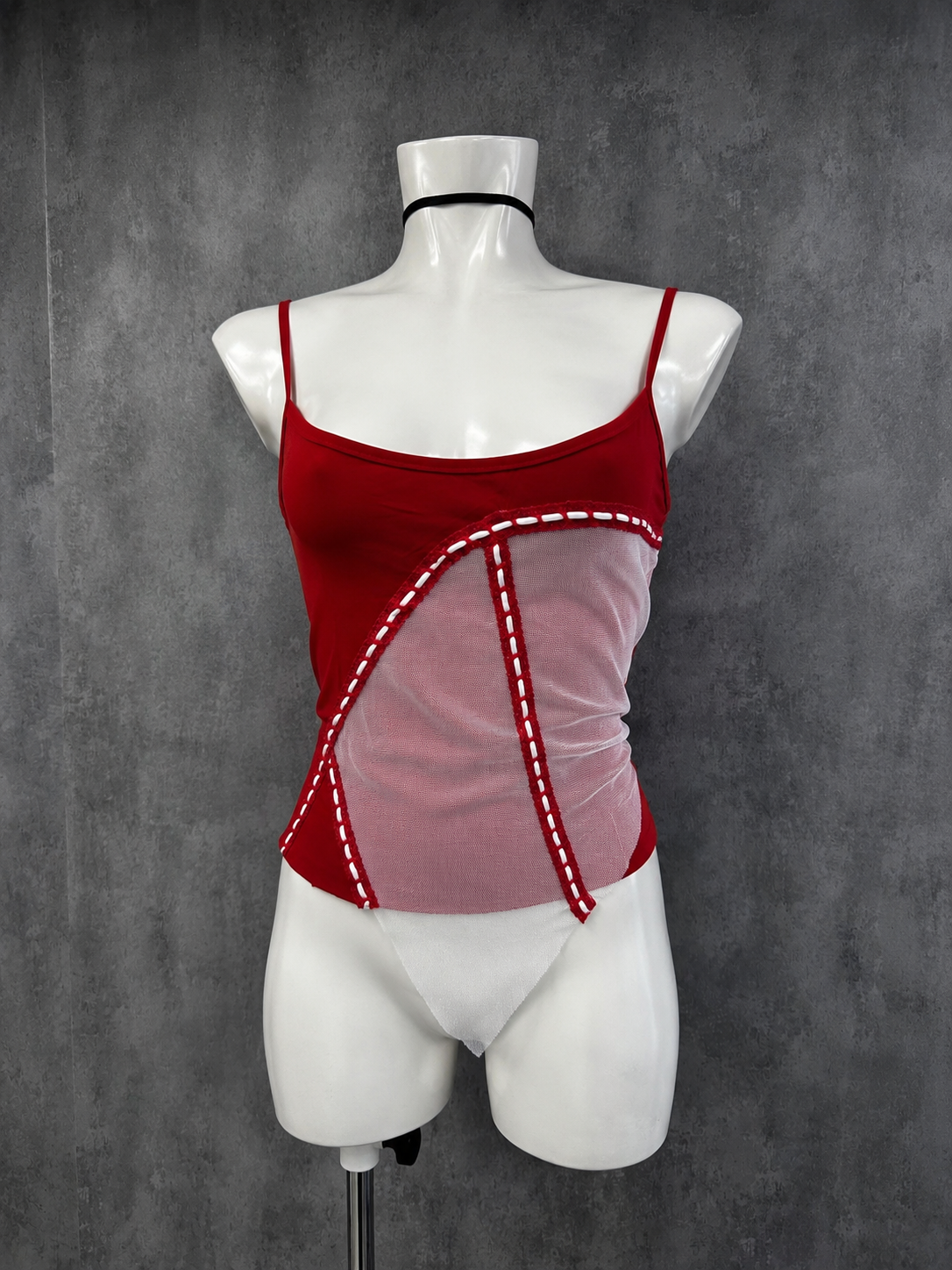 Y2K lace tank top