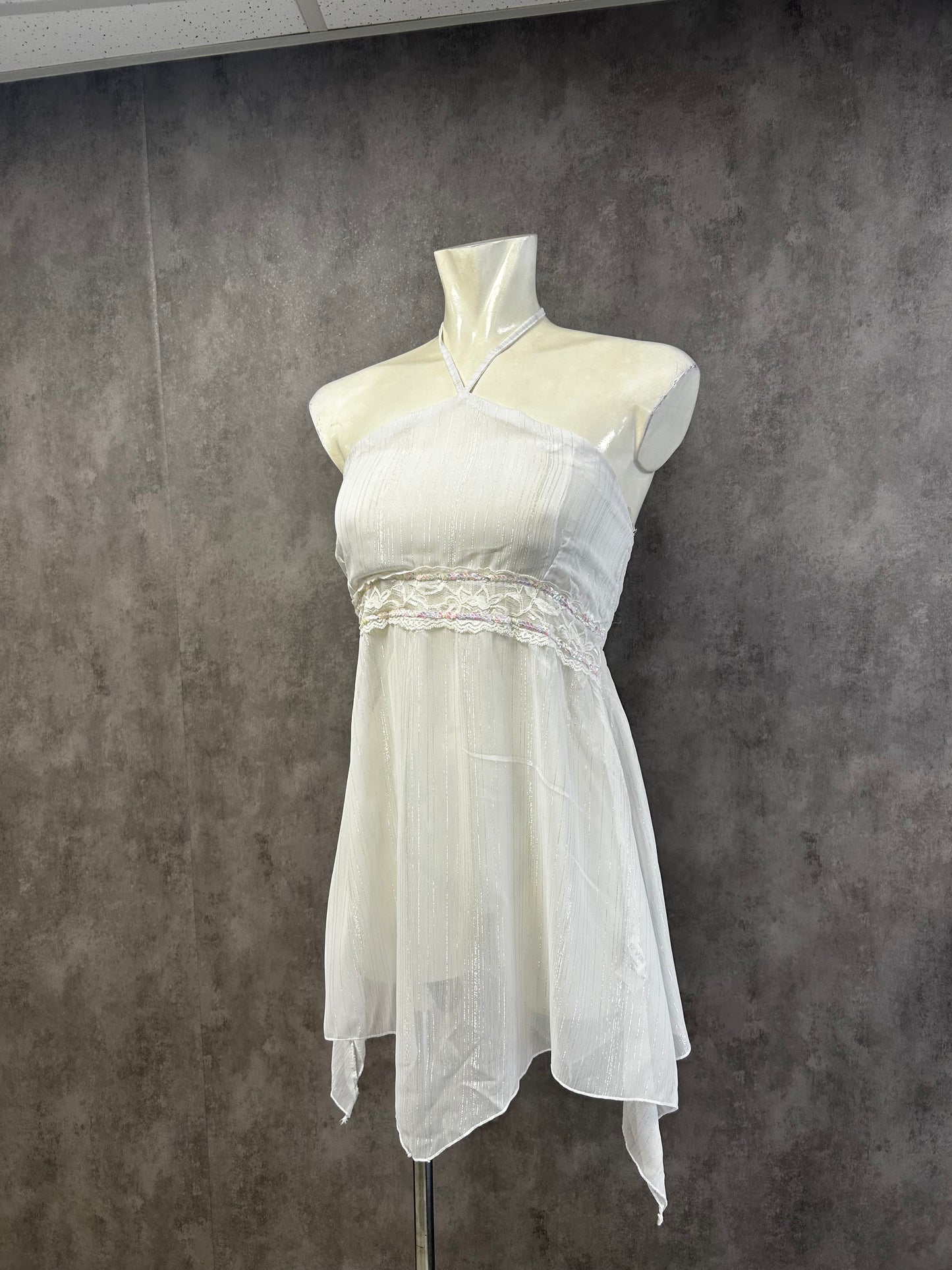 Y2K backless mesh top