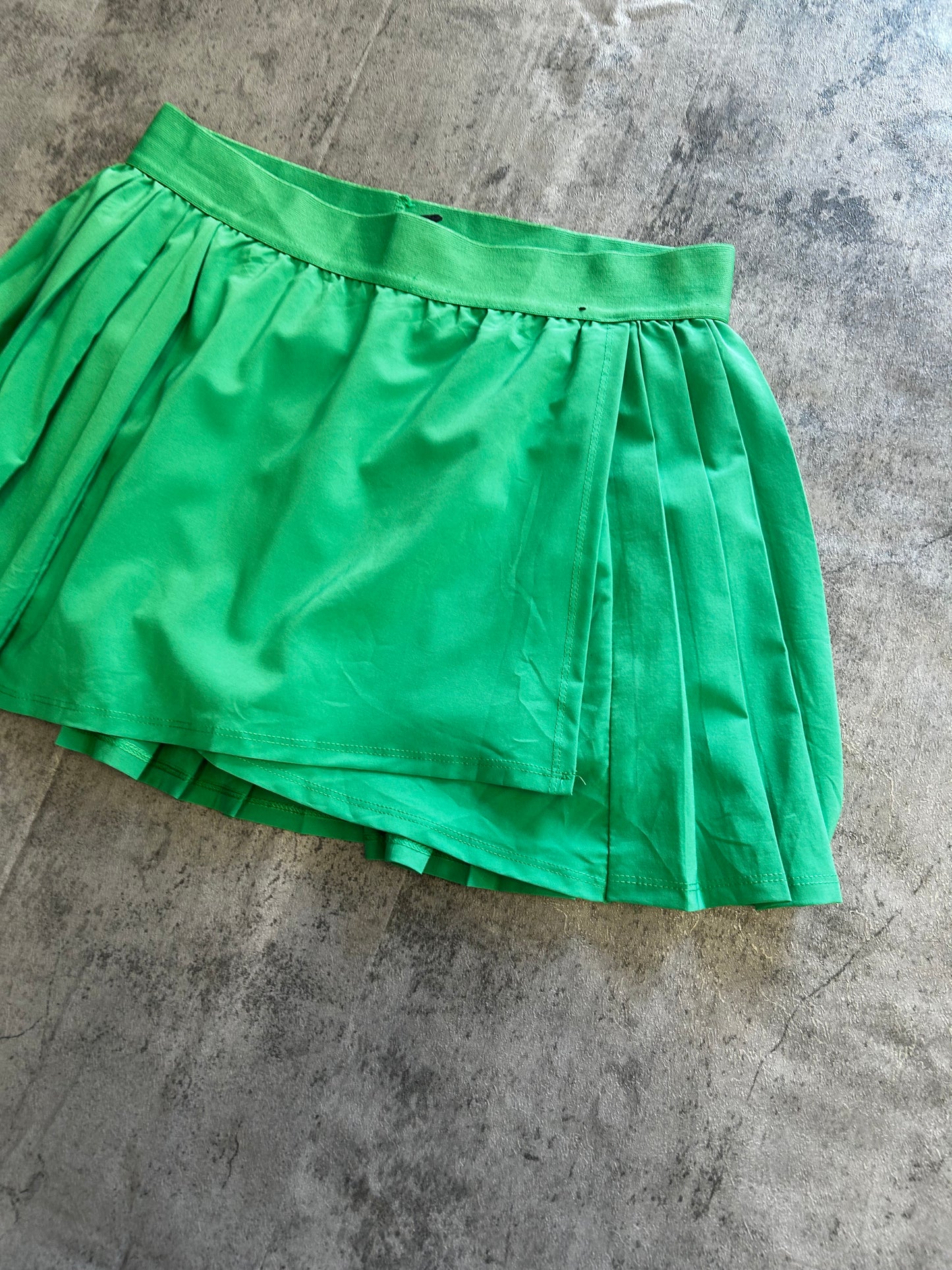 Green tennis skirt