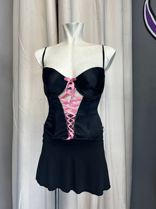 Coquette black corset