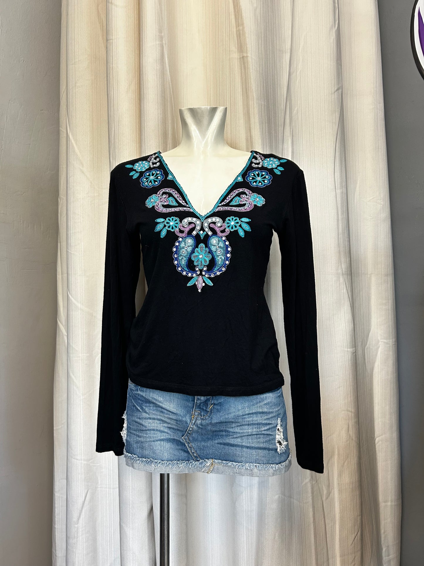 Vintage sequin top