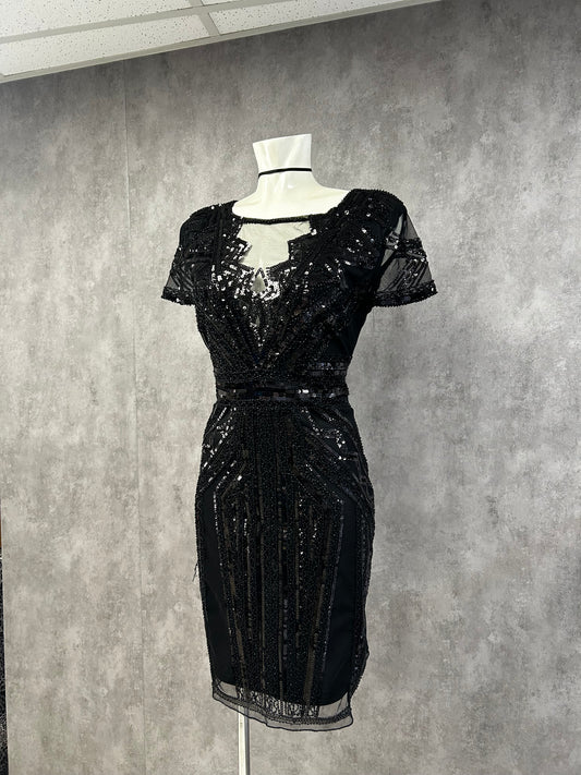 Derhy black sequin dress