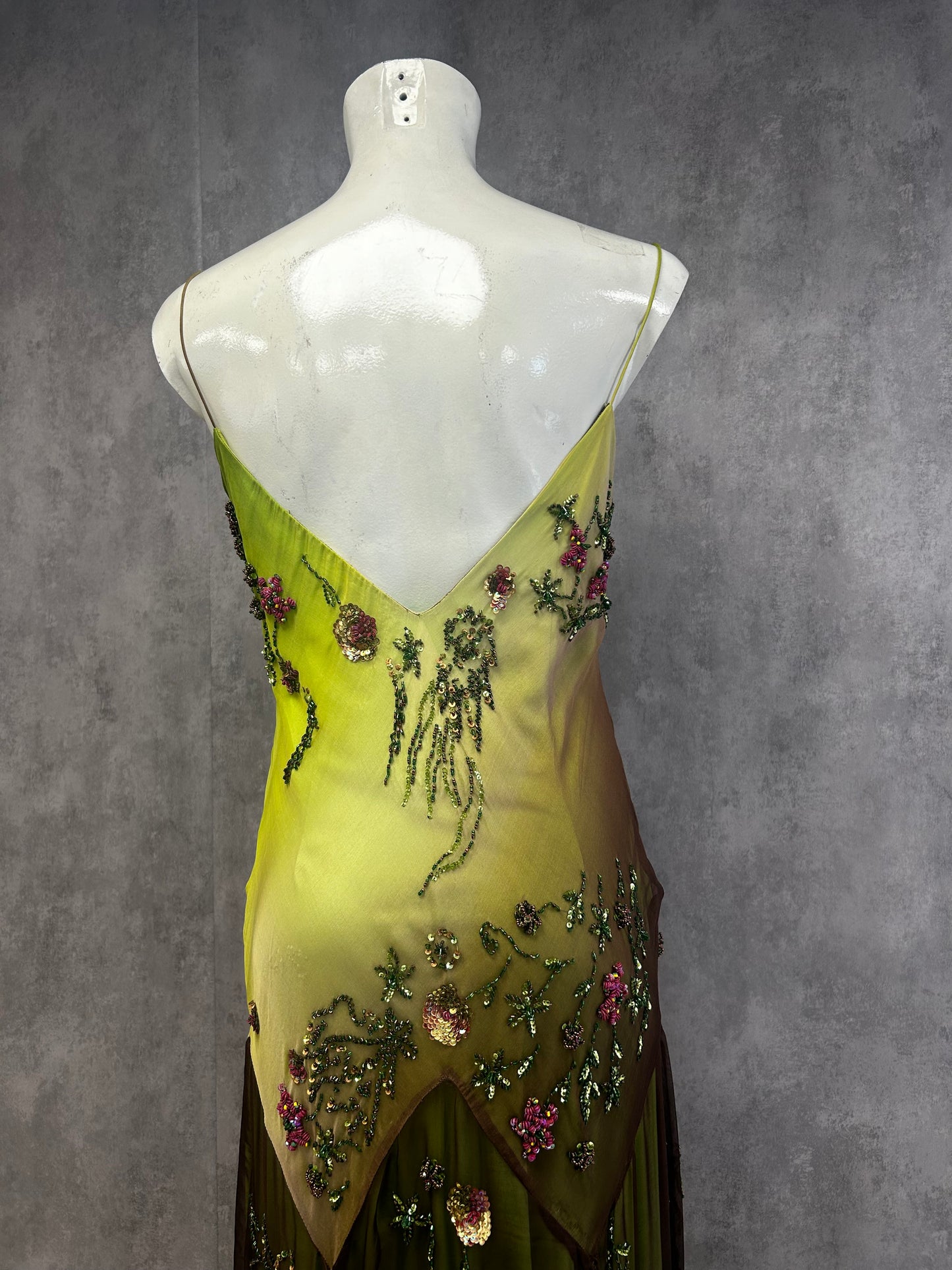Vintage beaded maxi dress